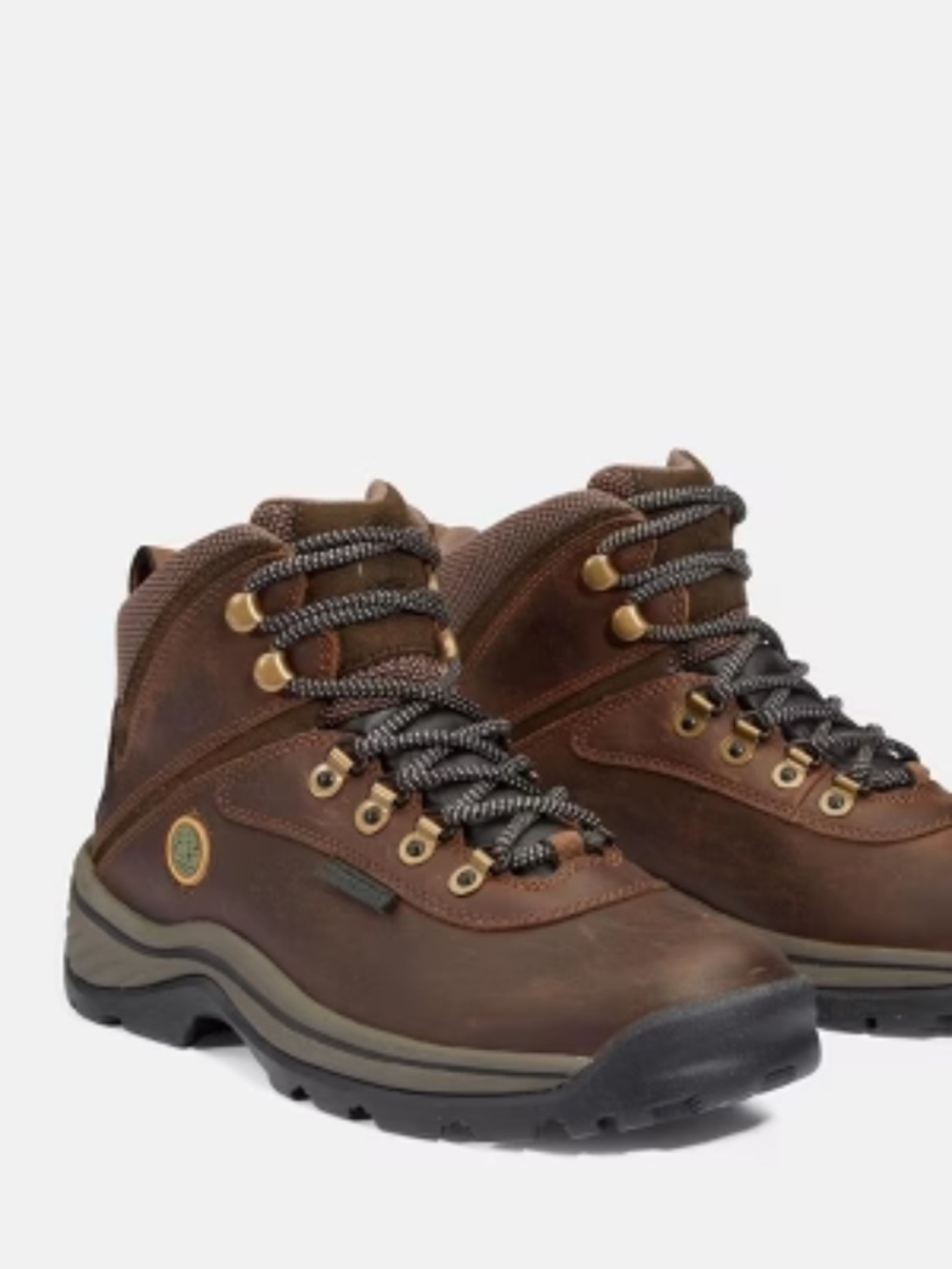 Timberland White Ledge Waterproof Hiking Boots Outdoor Brown Leather Women 8.5